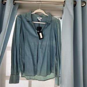PAIGE Sky Blue Women's Long Sleeve Denim Button Up Shirt - New with Tags